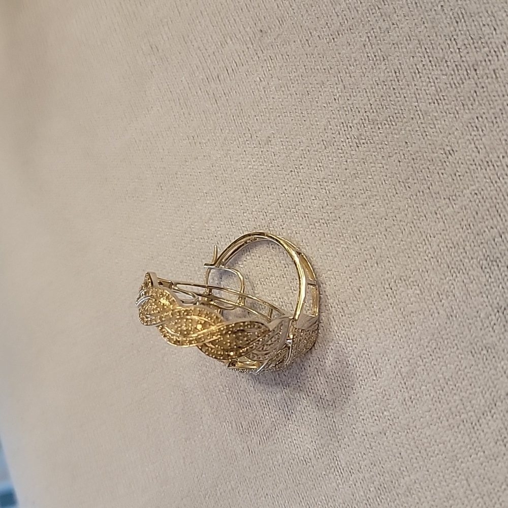 Large Diamond Hoop Earrings